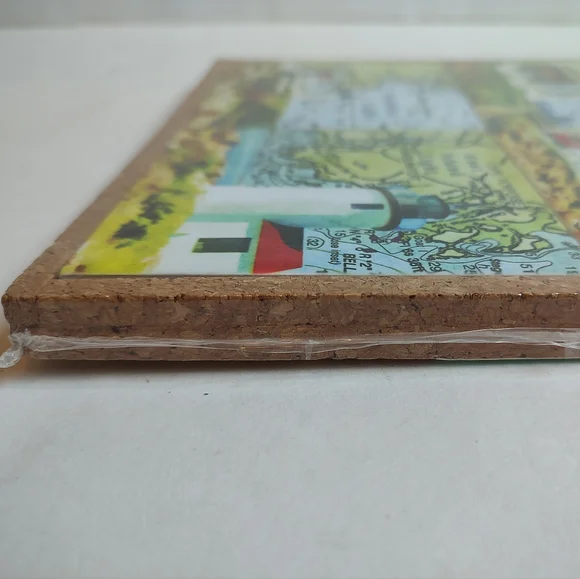 The Traveled Lane Maine Coast Lighthouse 4 Pc Coasters Trivet Ceramic Nautical Kitchen